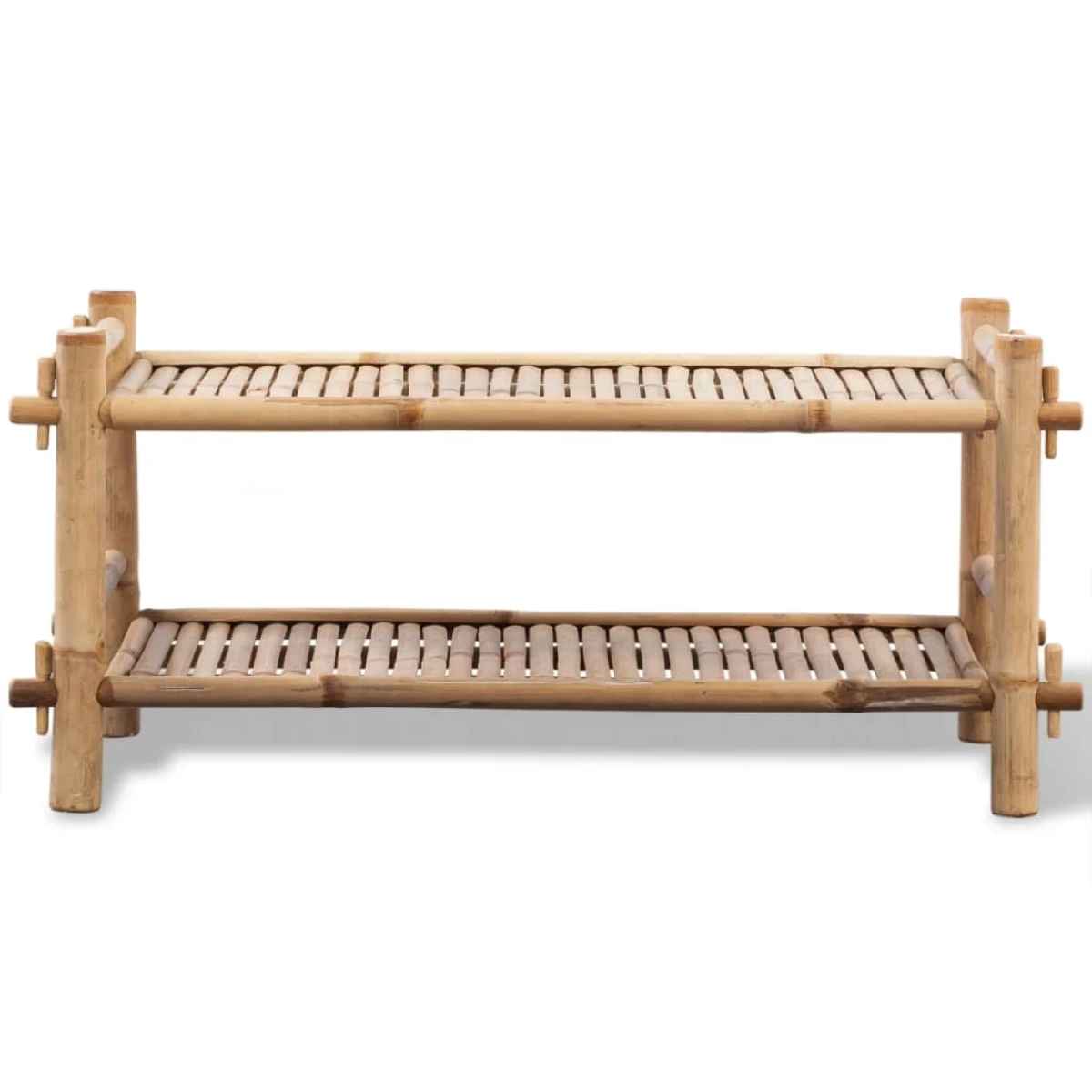 Japanese-inspired bamboo shoe rack for small spaces