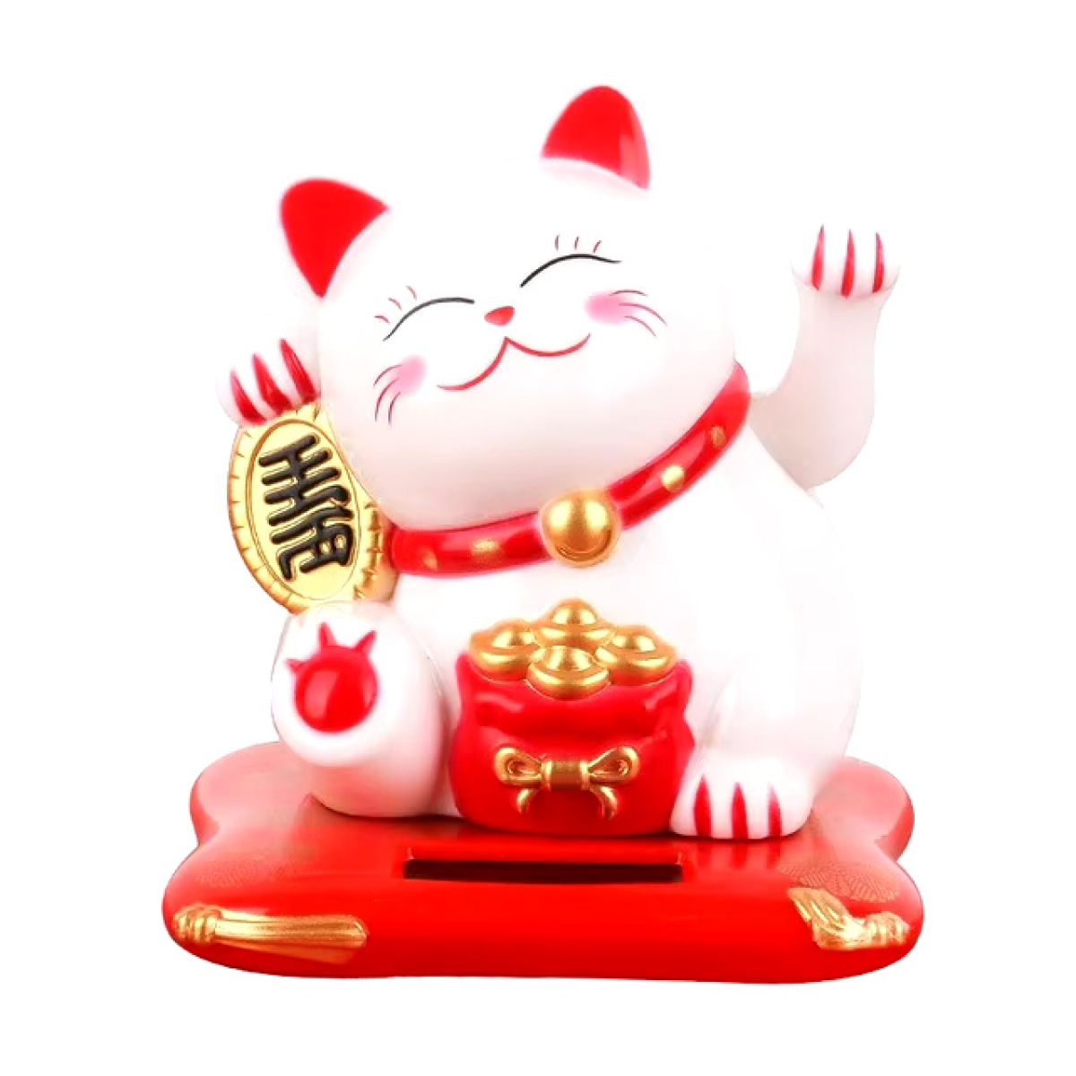 Lucky cat ornament with traditional Japanese design for home decor