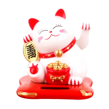 Lucky cat ornament with traditional Japanese design for home decor