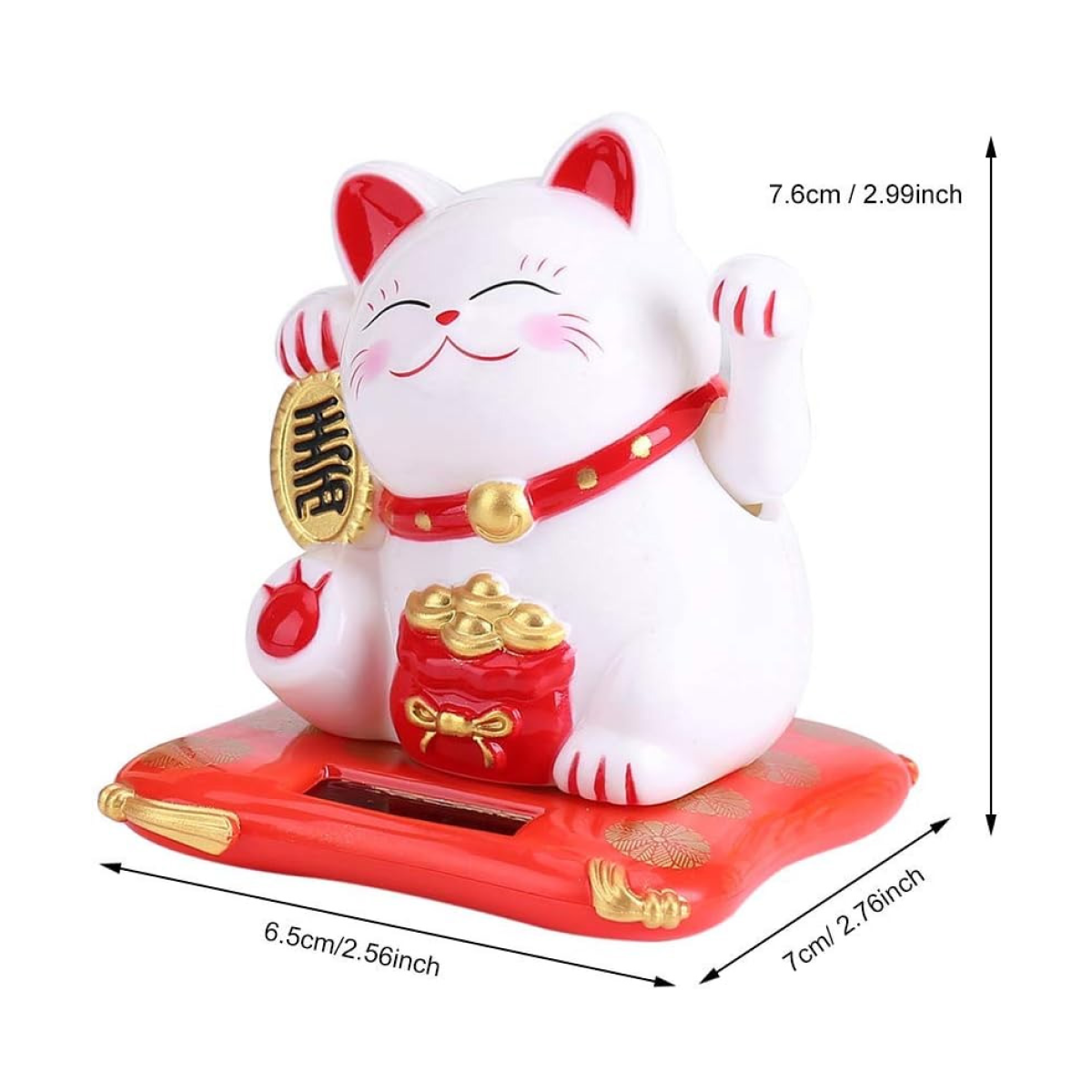 Lucky cat with waving paw for bringing luck and joy to your space