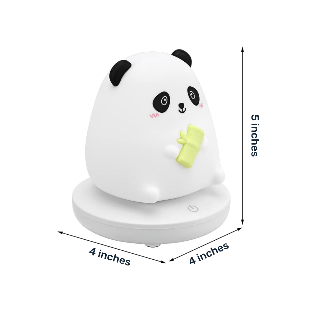 Portable panda lamp with LED light and rechargeable battery