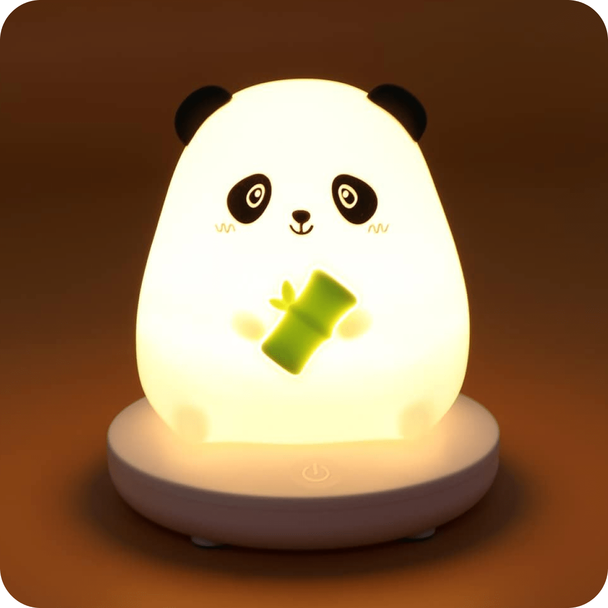 Cute panda-shaped lamp with soft LED light for cozy spaces